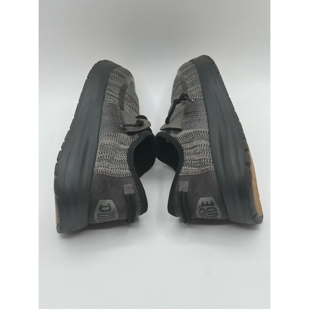 HEY DUDE Sirocco Neutrals Black Night Slip-On Sneaker Shoe Sz M8 Pre-owned